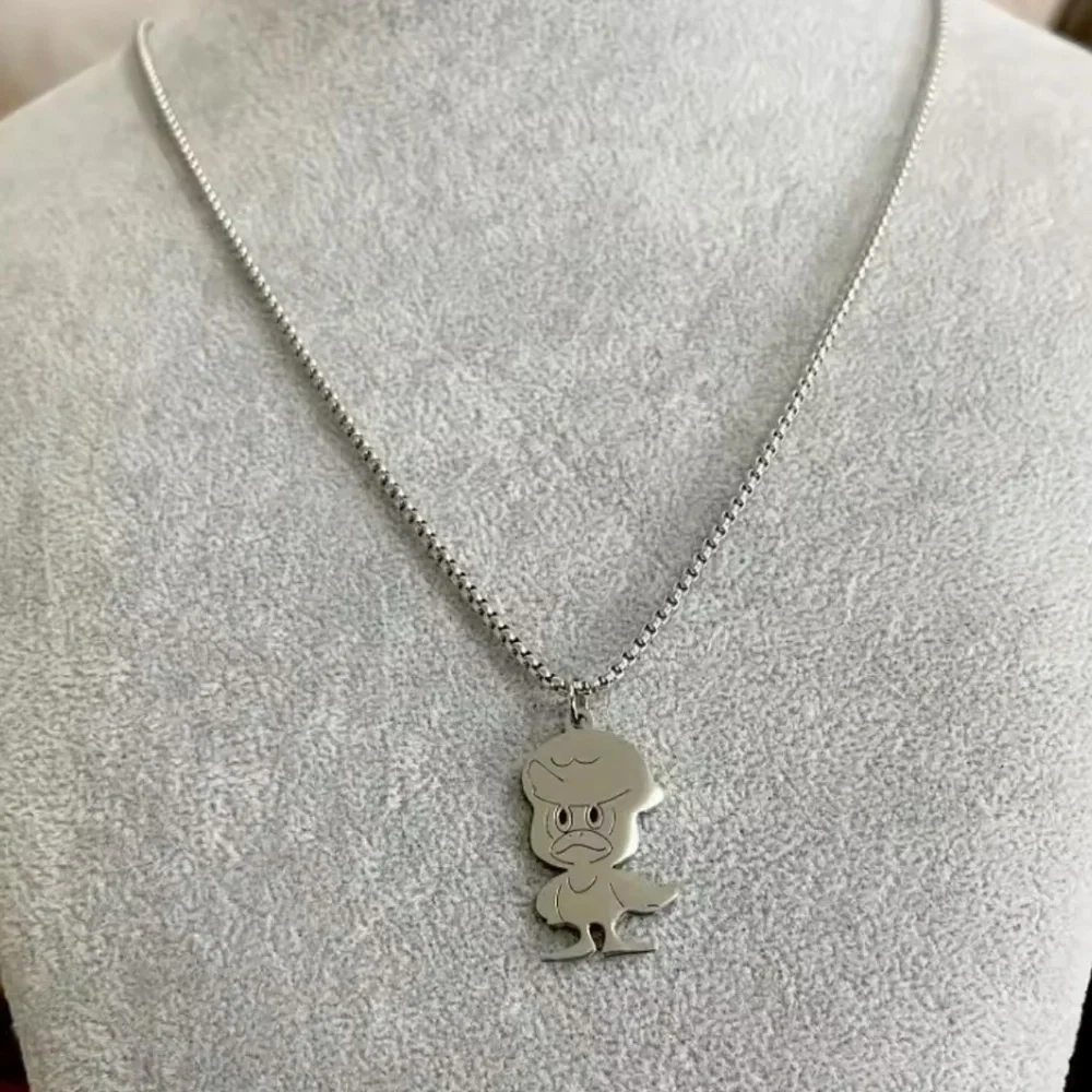 925 Sterling Silver Pokemon Quaxly Cut-Out Silhouette Pendant Necklace Anime